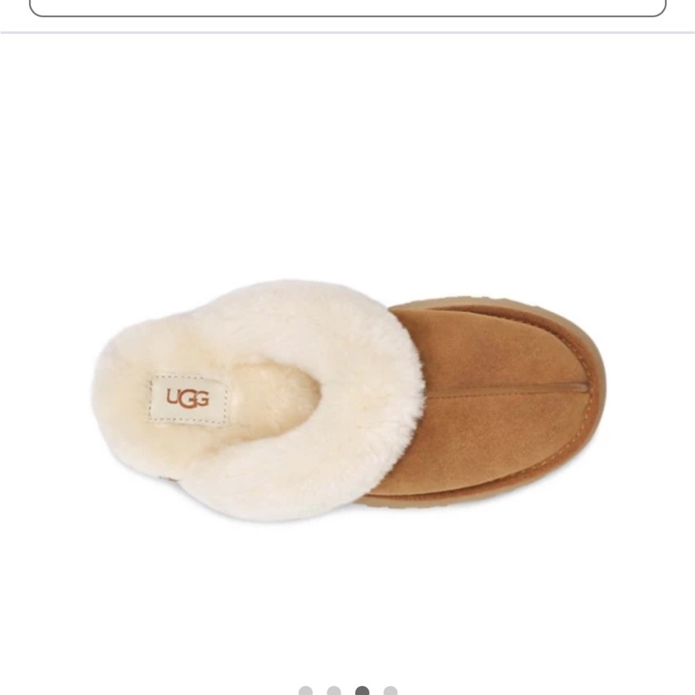 NIB UGG Brown Shearling ‘Disquette’ Slides - Picture 2 of 10